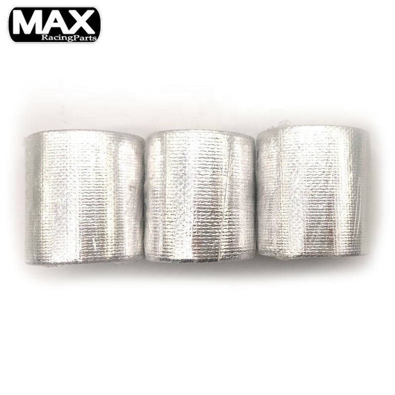 5 /10/15/25 Meters Take Tube Heat Thermal Insulation Gold Aluminium Fiberglass Reflective Adhesive Exhaust Wrap Tape Heatshield
