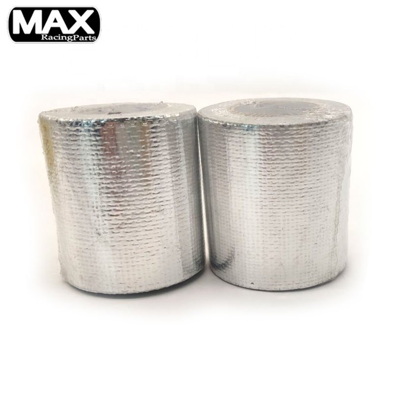 5 /10/15/25 Meters Take Tube Heat Thermal Insulation Gold Aluminium Fiberglass Reflective Adhesive Exhaust Wrap Tape Heatshield