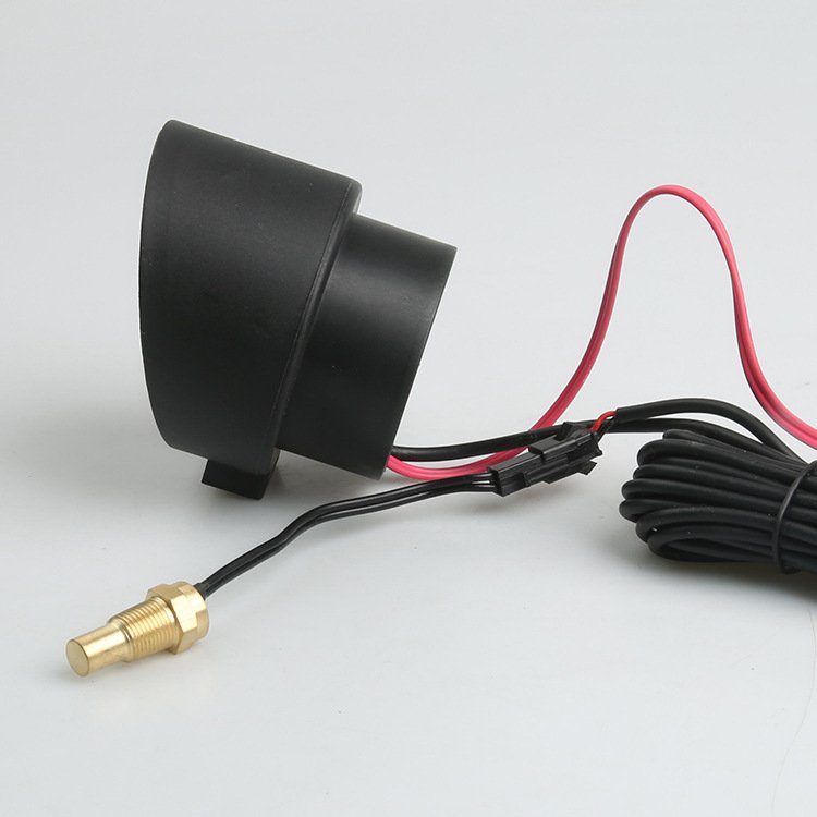 52mm Water Temperature Gauge with Sensor Water Temp Meter Adaptor Joint Pipe Radiator 26-40mm for Gasoline Diesel Car 12V24V