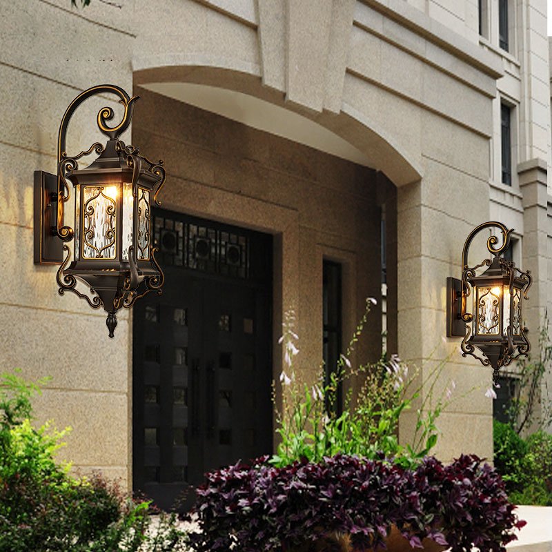European Style Outdoor Wall Light Waterproof Garden Lamp Home Villa Entrance Outdoor Terrace Balcony Outdoor Wall Lamps