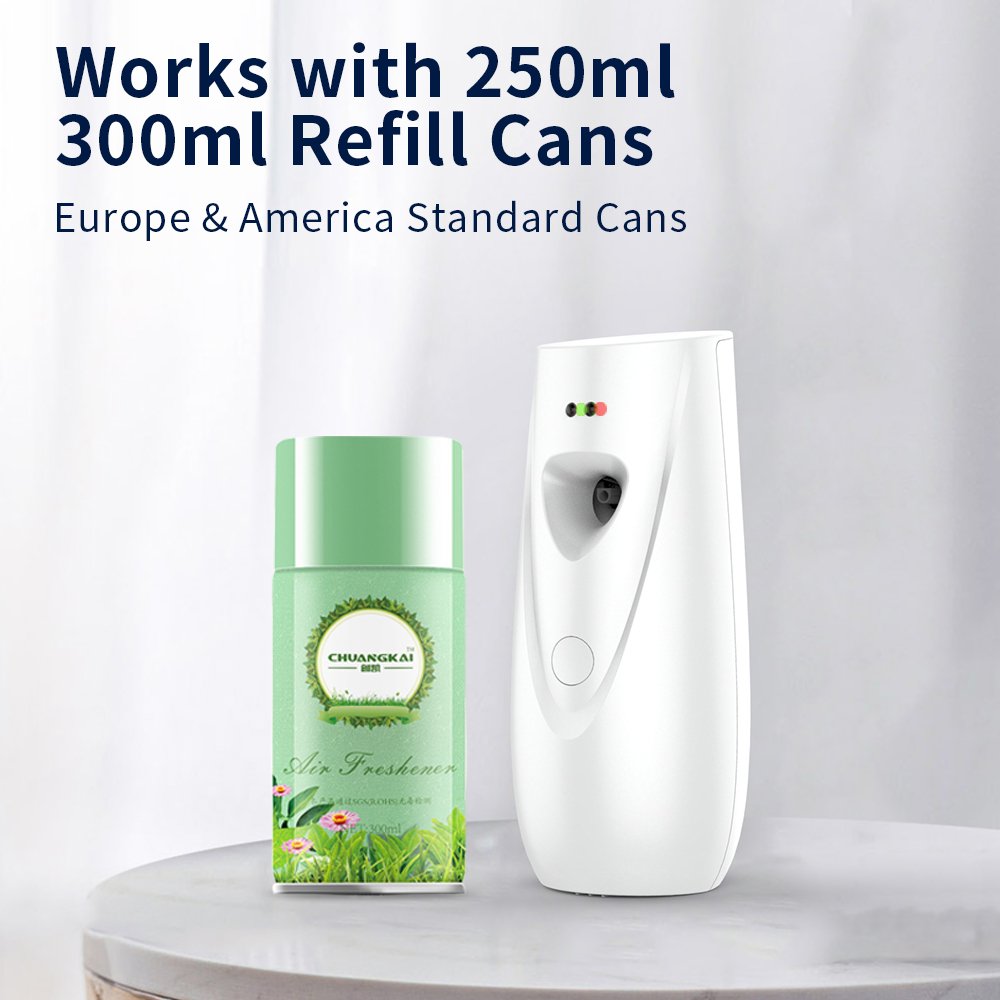 Metered Wall Mounted Commercial Smart Timing Function air Freshener Spray Refill Auto Aerosol Deodorant Dispenser for 300ml Cans