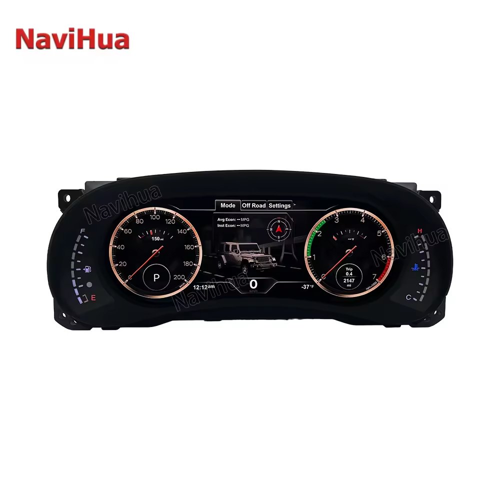 NAVIHUA for Jeep JL JK Wrangler Digital Cluster New Upgrade LCD Dashboard Speedometer Digital Cluster LINUX System Auto Meter