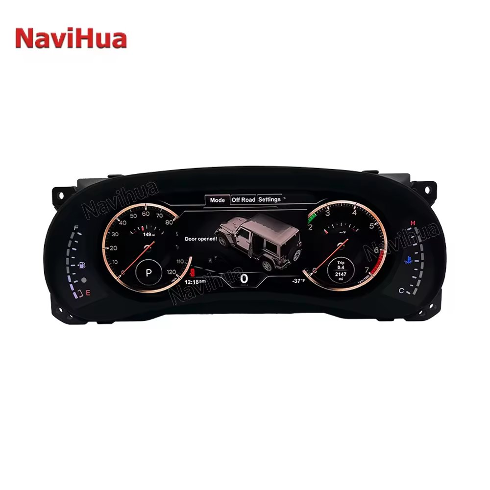 NAVIHUA for Jeep JL JK Wrangler Digital Cluster New Upgrade LCD Dashboard Speedometer Digital Cluster LINUX System Auto Meter