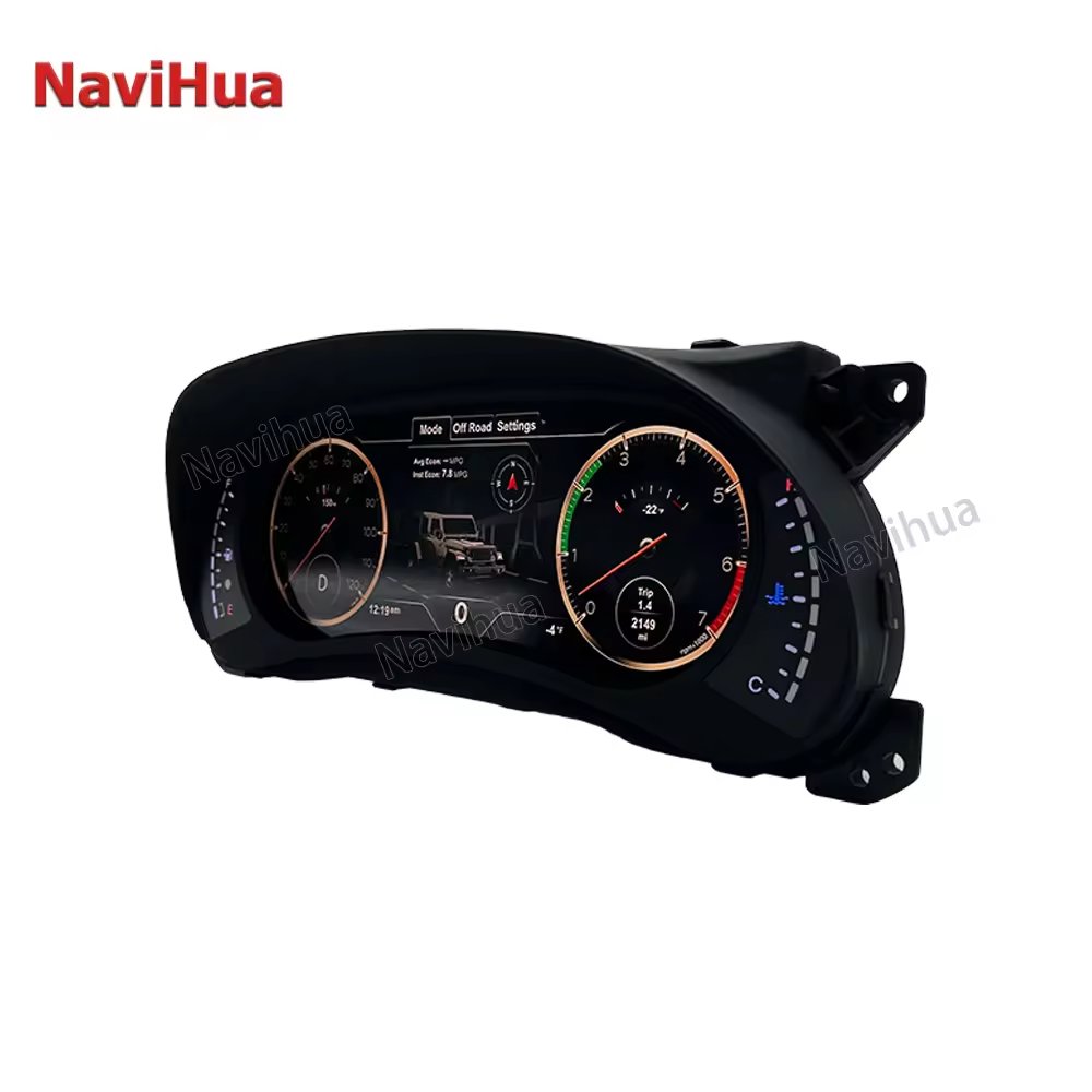 NAVIHUA for Jeep JL JK Wrangler Digital Cluster New Upgrade LCD Dashboard Speedometer Digital Cluster LINUX System Auto Meter