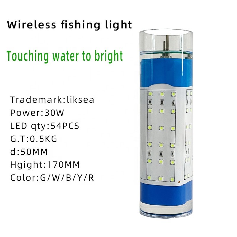 Rechargeable DC 12V 30W 50W 100W Led Fishing Lights Fish Lure Attract Finder Deep Sea Underwater Fishing Light