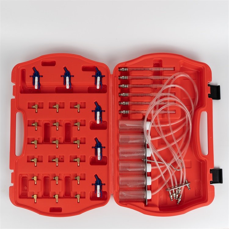 Diesel Injection Leak Back Diesel Injector Flow Meter Test Kit 6 Cylinder Common Rail Adaptor Fuel Tester Set