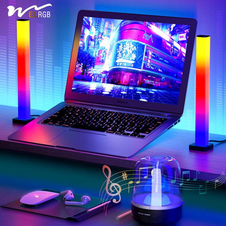 Smart Home Lights Rgb Light Strip Seven-color Rhythm Voice Control Audio Music Rhythm Light E-sports Room Lamp