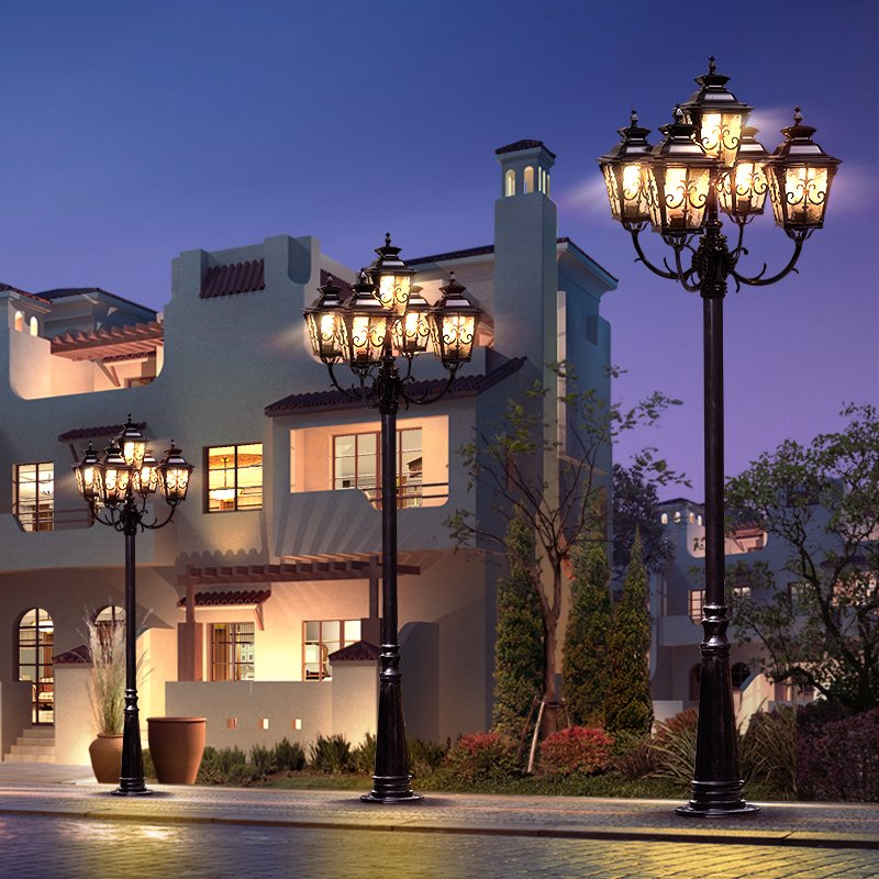 Landscape Street Pole Light Parking Lot Road Villa Aluminum Waterproof Led Outdoor Decoration Garden Light