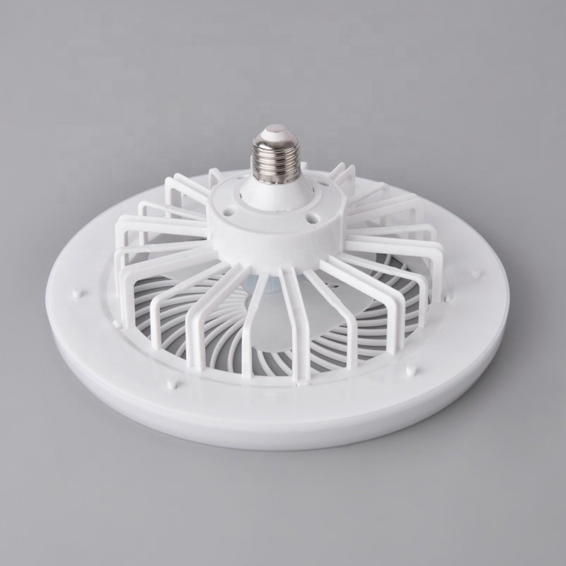 XD111 New Minifan with Remote Control E27 Screw Fan Light LED White Light Dimming for Household Top Light 85-265V