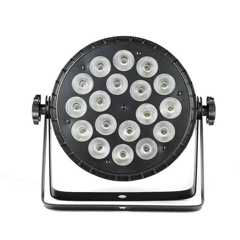 Factory 18*18W RGBWA+UV 6in1 Party Wedding Stage Wash LED Par Light Flat Lighting Event