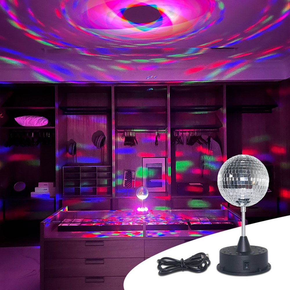 Automatic Rotating Stage Lights Can Be Hung Festival LED Color Changing Spherical Projection Atmosphere Lights