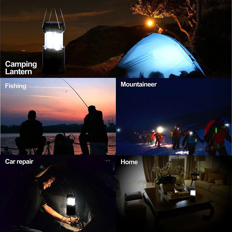 Oem Factory 30 Led Portable Telescopic 2 Pack Led Camping Led Lamp Lantern With Flashlight