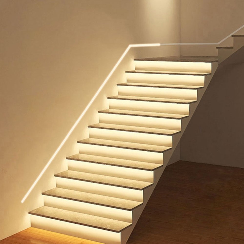 Induction Stepper Light Controller with Running Light bar Human Body Sensing Villa Ladder Controller with Chasing Light Strip