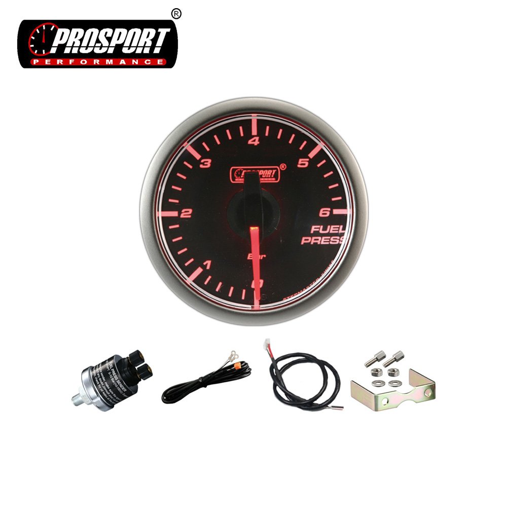 March Expo 45mm Electric Fuel Pressure Gauge for Cars New 12V Used Compatible with BMW Chevrolet LED Analog Display Accessory