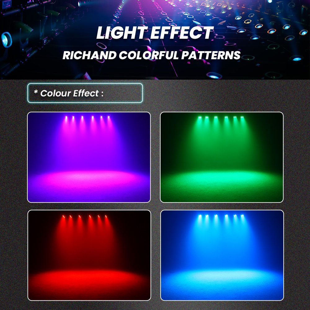 7*3W RGB 3in1 Dj Lighting Wedding Par Can LED Stage Light Disco Night Club DMX Wash Par Light