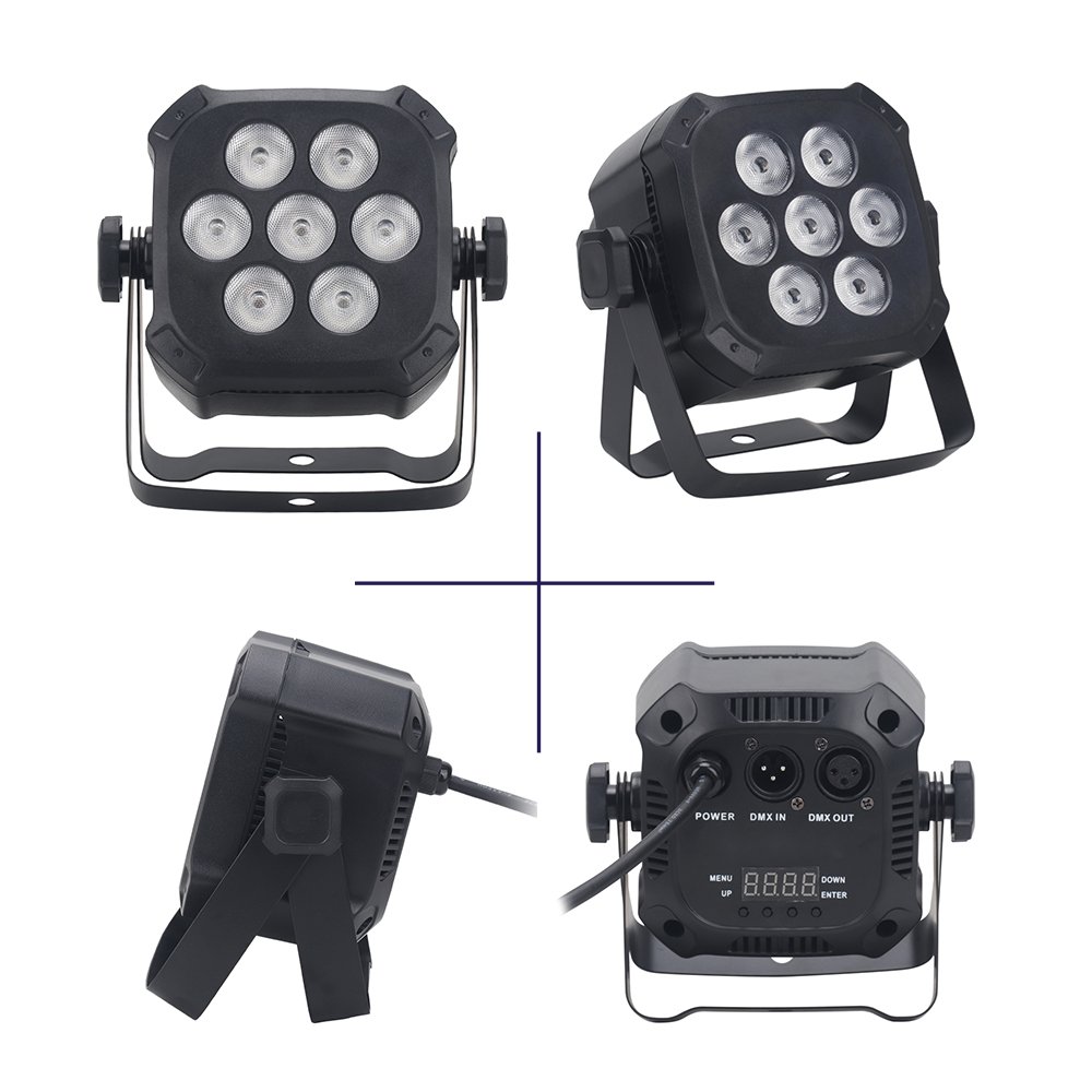 7*3W RGB 3in1 Dj Lighting Wedding Par Can LED Stage Light Disco Night Club DMX Wash Par Light