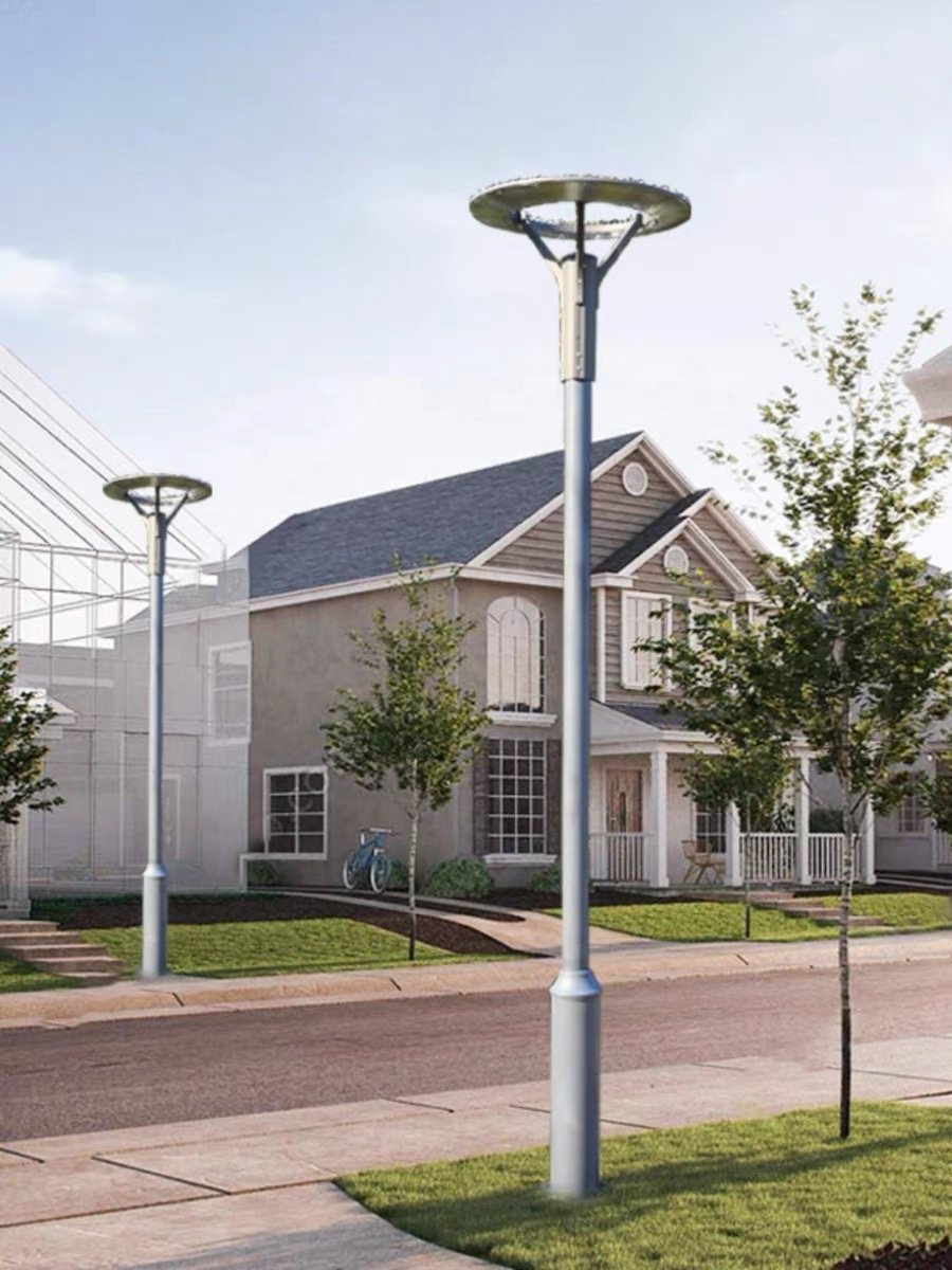 Factory Waterproof Die-casting Aluminum LED Pole Top Light 30W 40W 50W ultra Bright Garden Lamp Pole