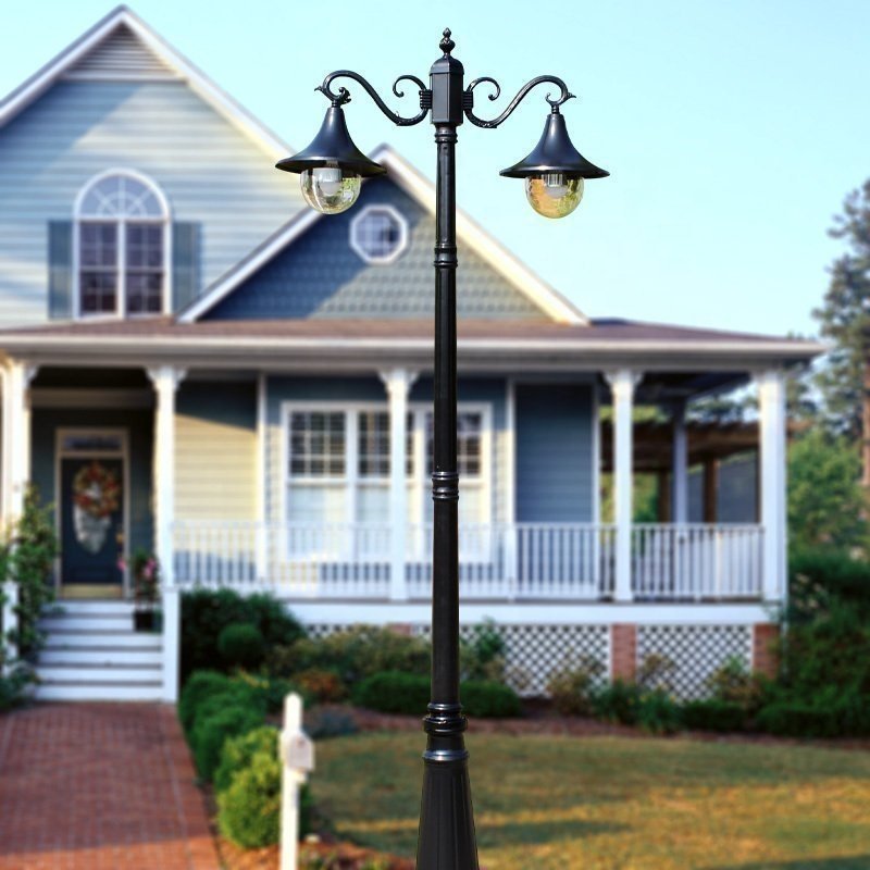 Hot Sale IP66 Outdoor LED Garden Street Lamp Antique Classic Aluminum Housing with AC Power Supply Solar Garden Light Pole