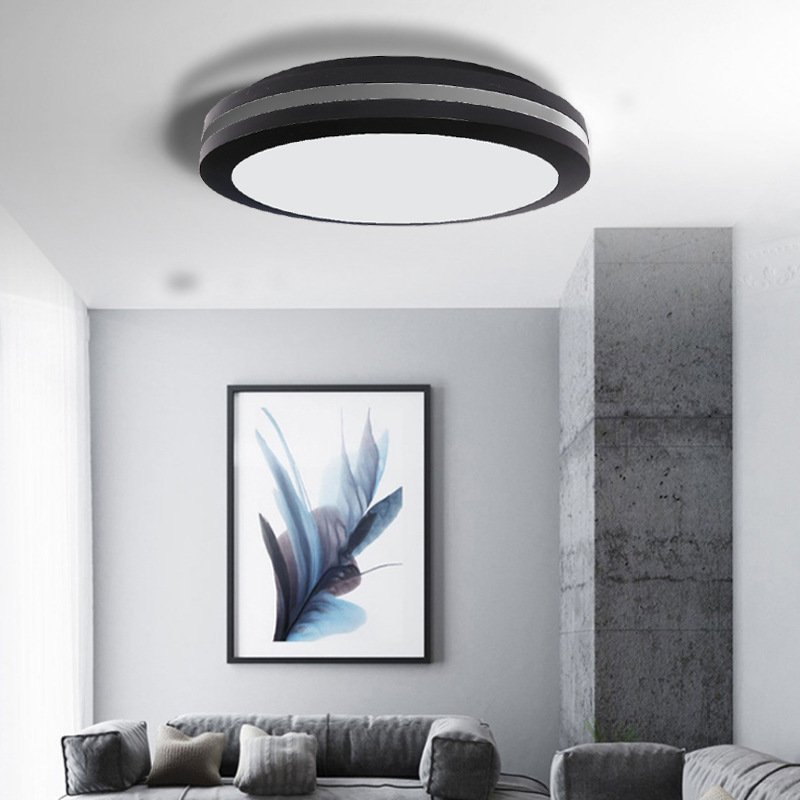 IP65 Waterproof Aluminum Shell Circular Wall Sconce Lights Outdoor Wall Ceiling Surface Mounted Fittings Led Bulkhead Light