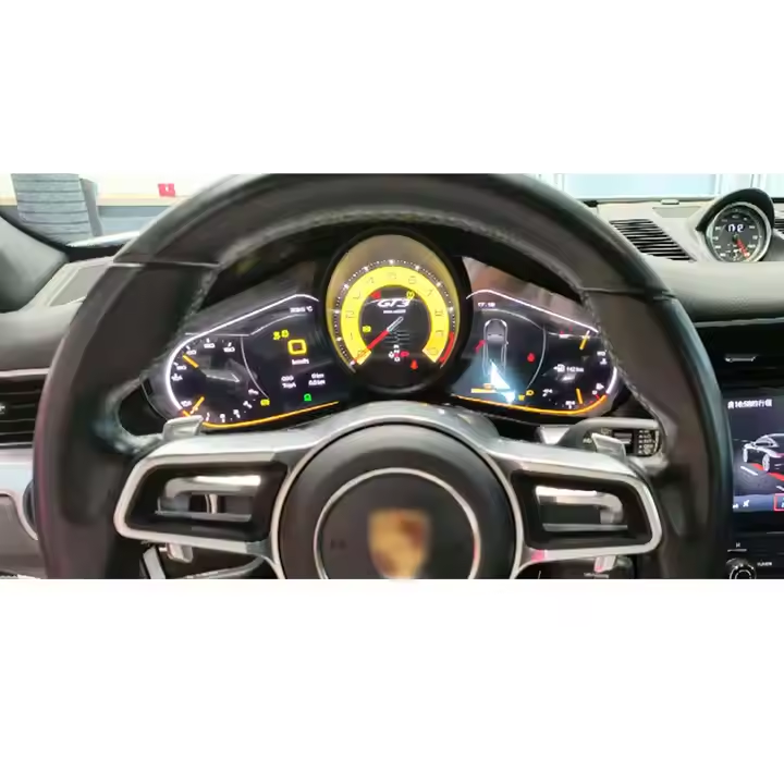 LCD Instrument Cluster Linux System Digital Cluster for Porsche 911 2012-2019 Car Auto Meter Speedometer CarPlay Dashboard