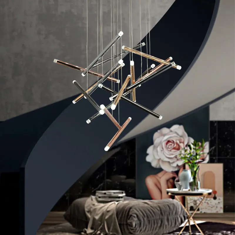 ECOJAS Minimalist Designer Model Dining Room Bar Pendant Lamp Understated Black and White Study Led Pendant Light