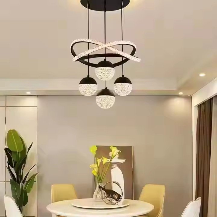 Gold Acrylic Crystal Pendant Light Livingroom Hotel Luxury Decorative Chandeliers and Hanging Lamps
