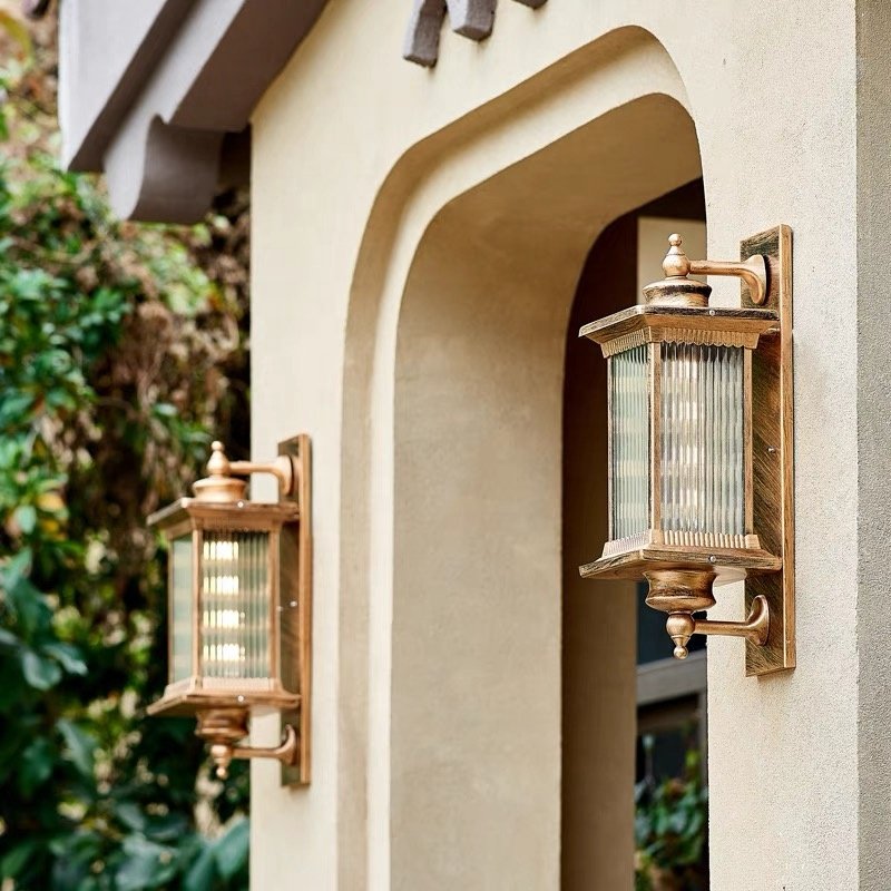 Outdoor Wall Lamp Installation, Modern Custom Courtyard Antique Bronze Waterproof Garden Decoration, 30W Outdoor LED Wall Lamp