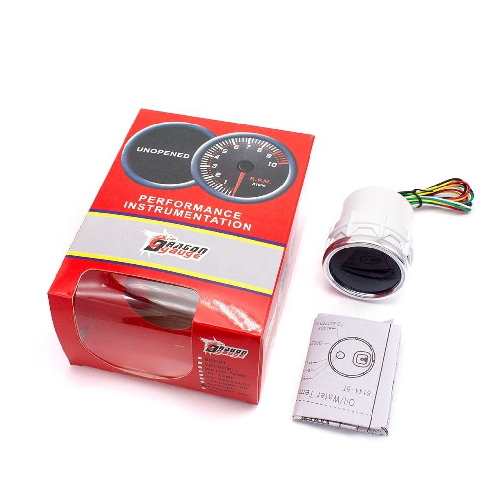 52mm Universal Digital Auto Car Tachometer Gauge Meter With White Backlight