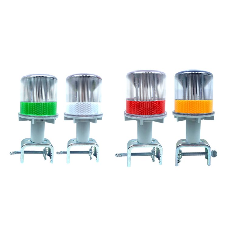 Led 360 Degrees Beacon Motion Sensor Maritime Red Bule Strobe Traffic Aviation Solar Warning Light for Tower Crane