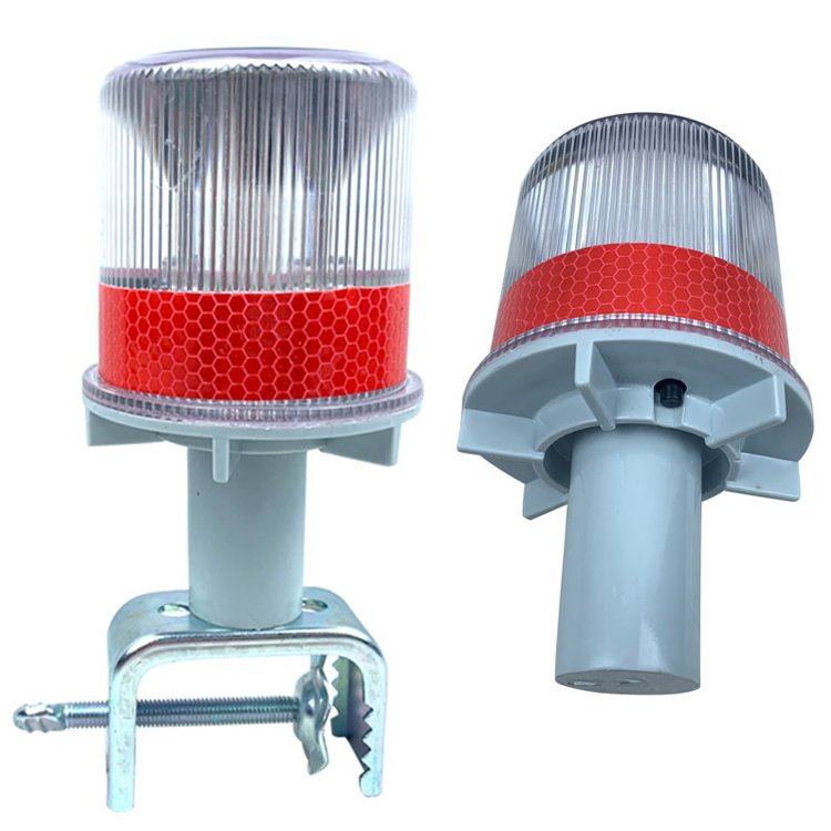 Led 360 Degrees Beacon Motion Sensor Maritime Red Bule Strobe Traffic Aviation Solar Warning Light for Tower Crane
