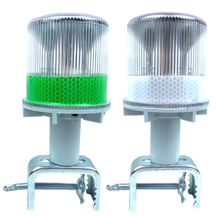 Led 360 Degrees Beacon Motion Sensor Maritime Red Bule Strobe Traffic Aviation Solar Warning Light for Tower Crane
