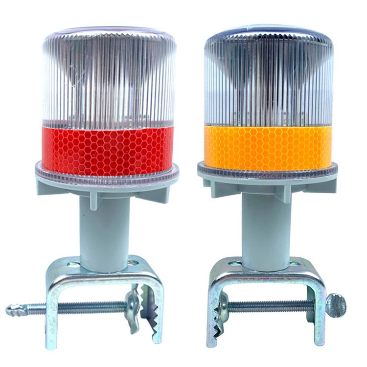 Led 360 Degrees Beacon Motion Sensor Maritime Red Bule Strobe Traffic Aviation Solar Warning Light for Tower Crane