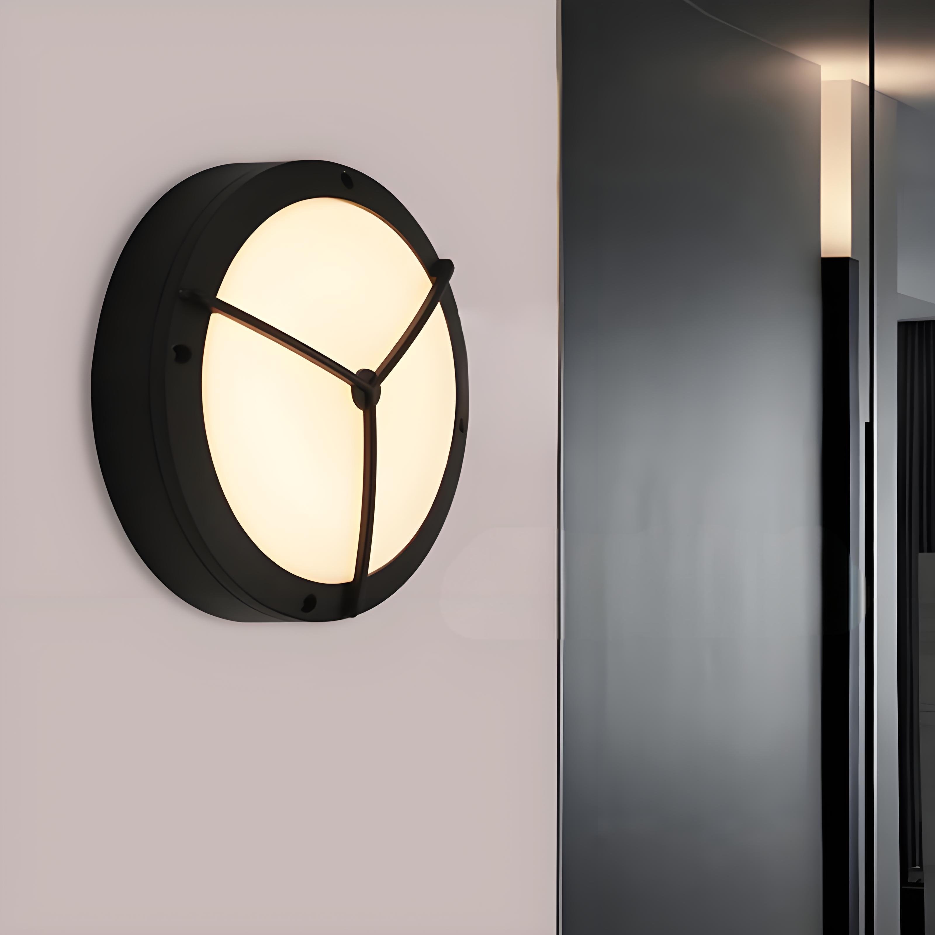Outdoor IP65 Waterproof Die Cast Aluminum Round Led Moisture-proof Wall Lamp 30W Dimmable Surface Mounted Balcony Ceiling Light