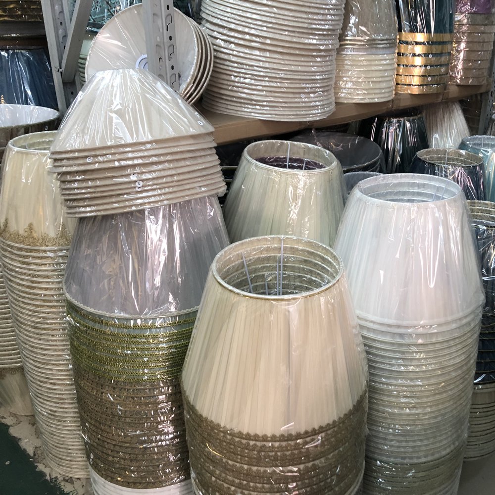 Wholesale White Fabric Lampshade Drum for Table Floor Pendant Lamp