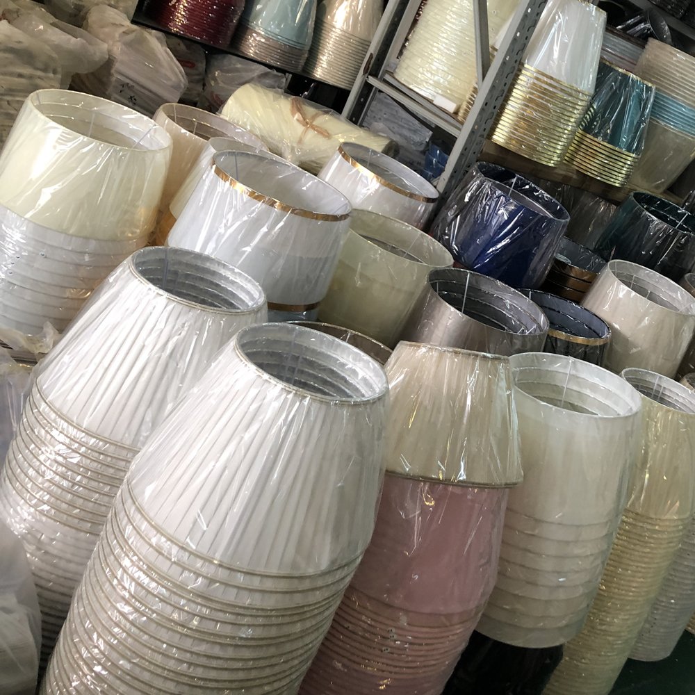 Wholesale White Fabric Lampshade Drum for Table Floor Pendant Lamp