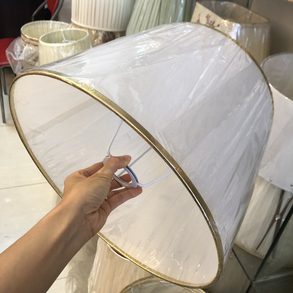Wholesale White Fabric Lampshade Drum for Table Floor Pendant Lamp