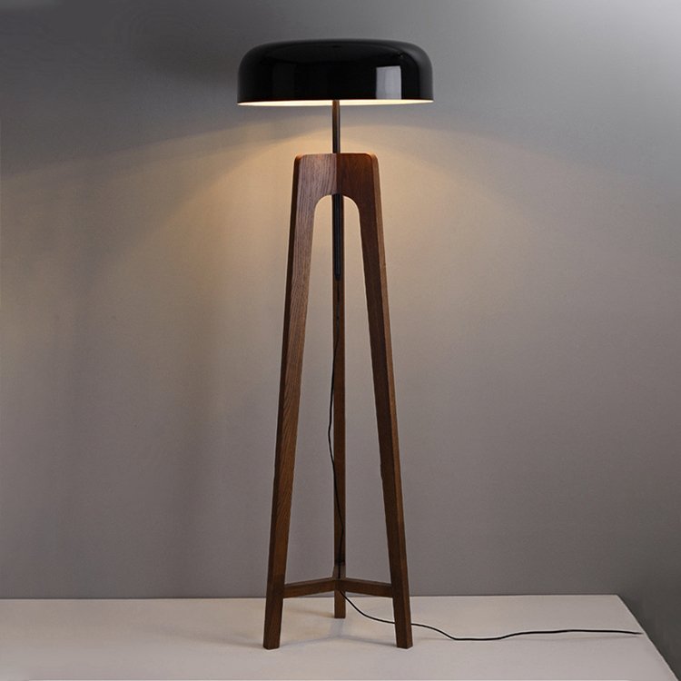 Wooden Floor Lamp LED Three Color Dimming Living Room Sofa Dining Room Bedroom Study Hotel Decoration Floor Lamp