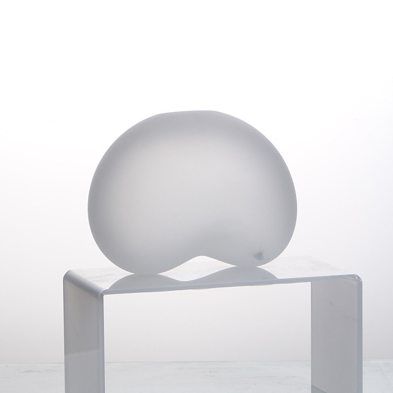 Modern Heart-Shape Glass Lampshade Handmade Indoor Light Covers in Two Styles Transparent & Sandblasted