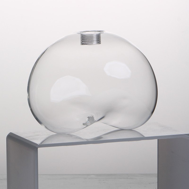 Modern Heart-Shape Glass Lampshade Handmade Indoor Light Covers in Two Styles Transparent & Sandblasted