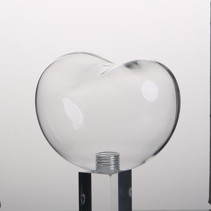 Modern Heart-Shape Glass Lampshade Handmade Indoor Light Covers in Two Styles Transparent & Sandblasted
