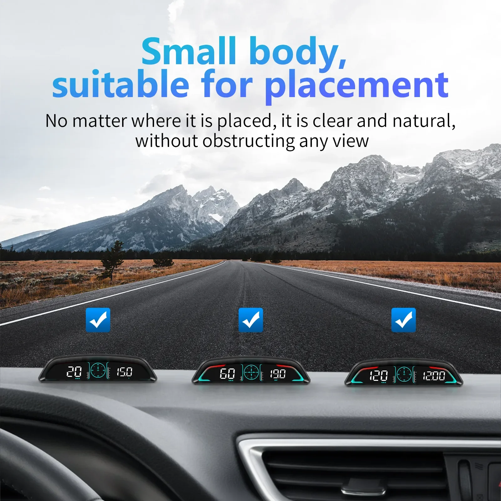 AD B3 Speedometer Head up Display OBD2 HUD Car Tachometer Water Temp With Alarm Auto Fuel Consumption Volt Meter Gauge