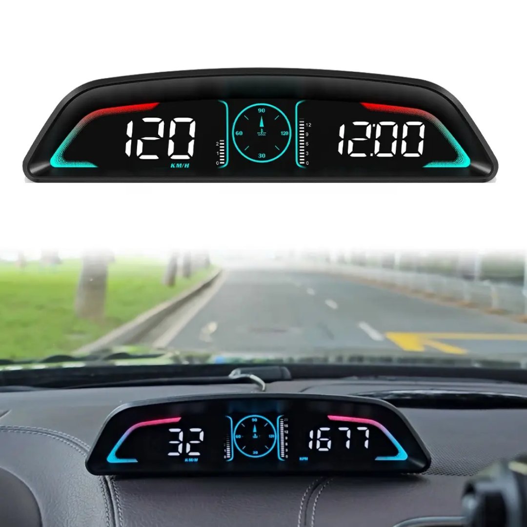 AD B3 Speedometer Head up Display OBD2 HUD Car Tachometer Water Temp With Alarm Auto Fuel Consumption Volt Meter Gauge