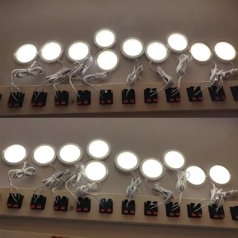 USB 5V LED Under Cabinet Light with Switch 3W Mini Spotlight Surfaced Mounted Jewelry Display Showcase Wardrobe Ceiling Lamp