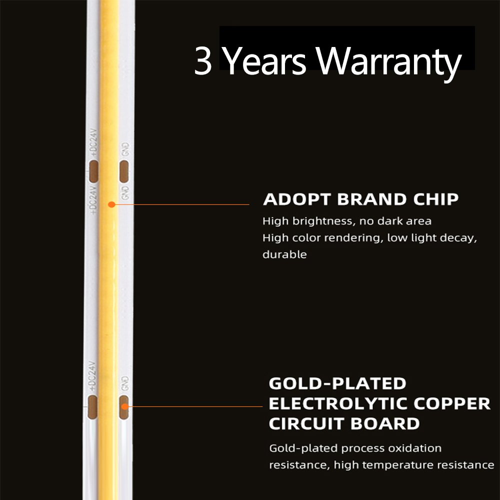Flexible Decoration Cob Rgb Rgbw Led Strip 12v 24V COB LED Strip Light Rgb Cob Led Strip Light