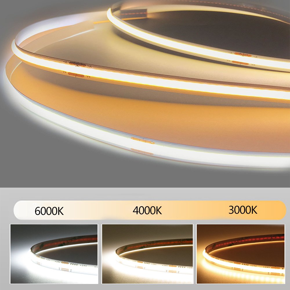 Flexible Decoration Cob Rgb Rgbw Led Strip 12v 24V COB LED Strip Light Rgb Cob Led Strip Light
