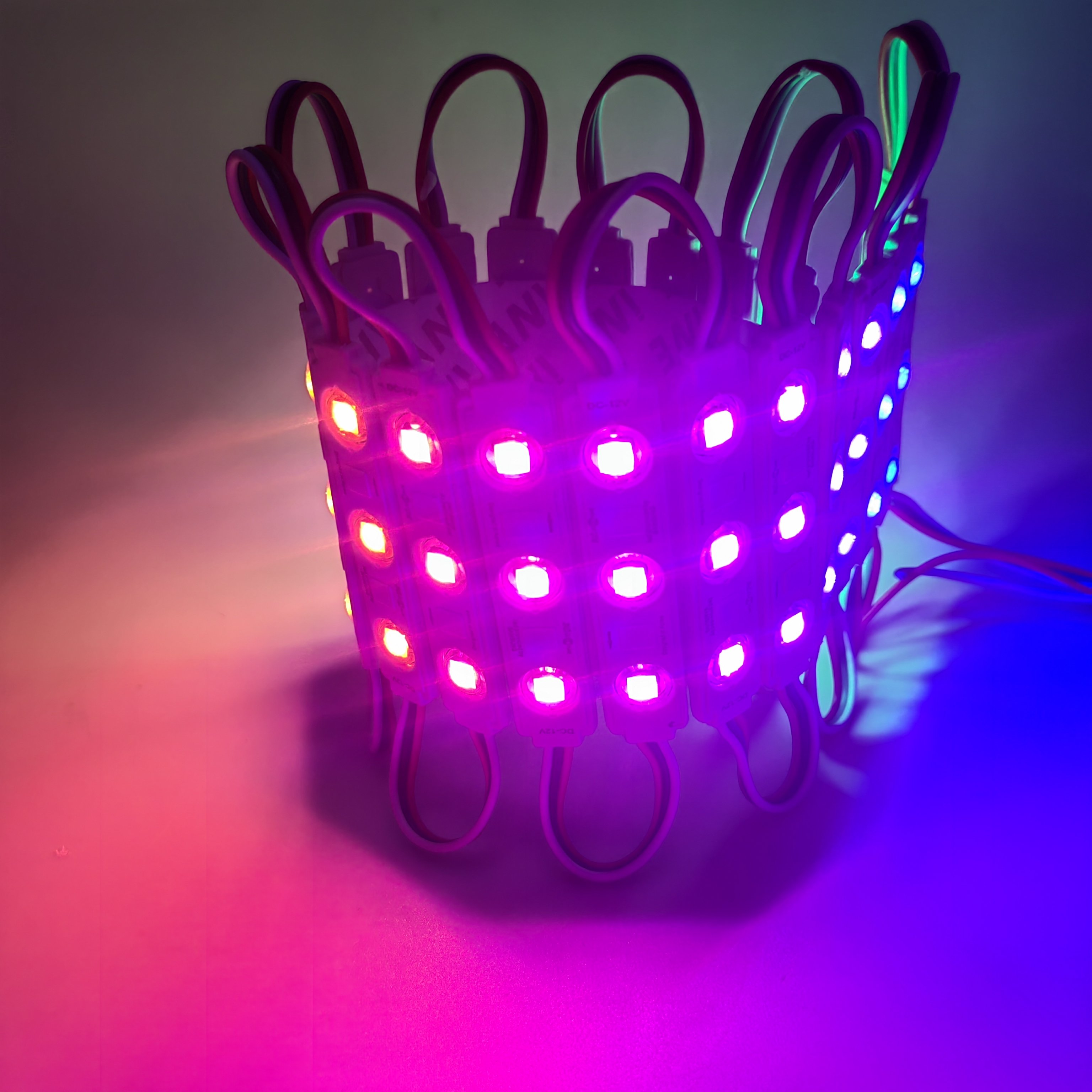Wholesale 12V WS2811 RGB LED Strip Module 3LED Pixel Light IP65 Waterproof 75*15mm SMD5050 for Signage Decoration Programmable