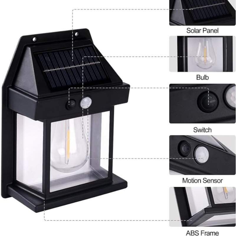 Customization Modern Separate Solar Power Garden Led Wall Lamp Outdoor Light Motion Sensor"