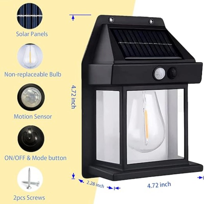 Customization Modern Separate Solar Power Garden Led Wall Lamp Outdoor Light Motion Sensor"