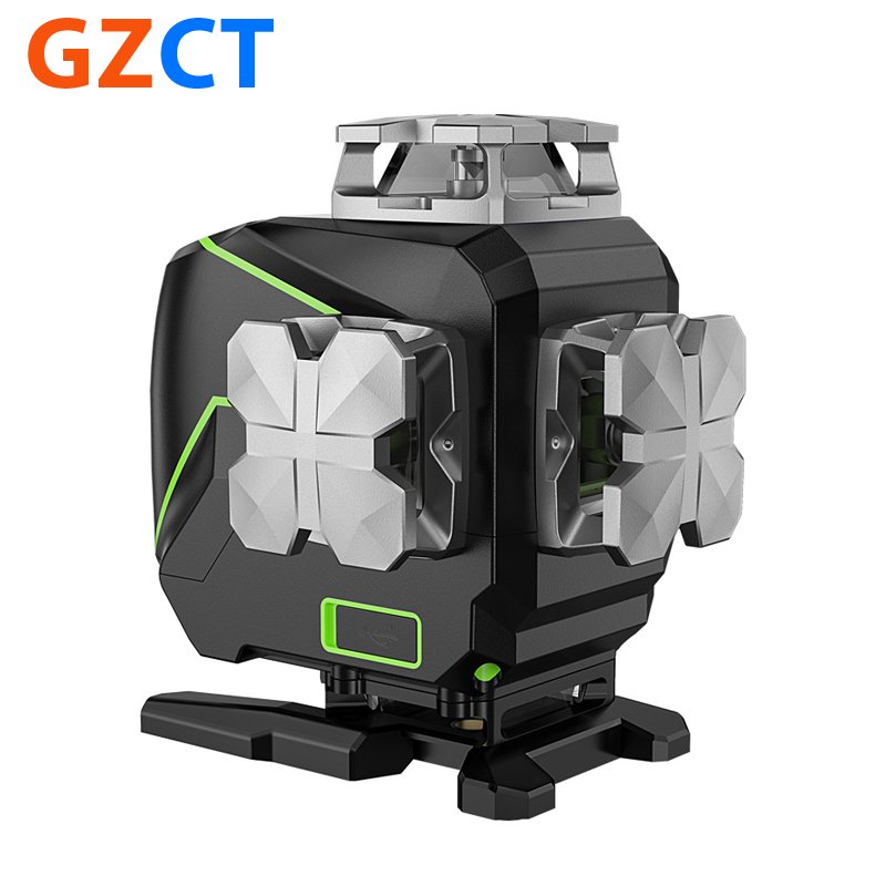S04CG 16 Lines Accurate Laser Level Self-Leveling Horizontal Vertical 360 4d Green Beam Laser Levels With App Function