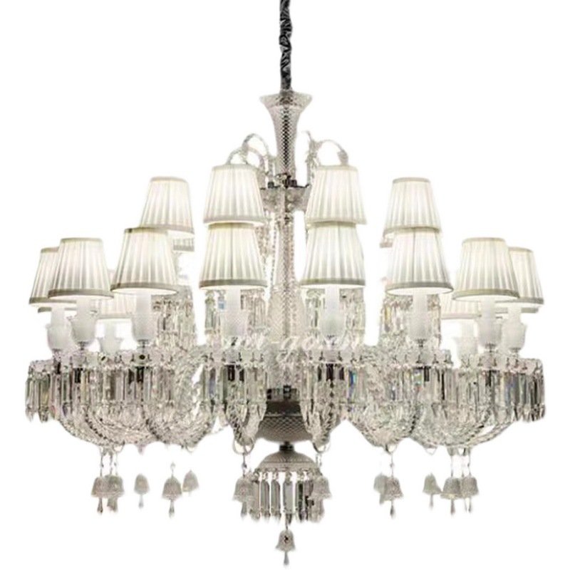 Large Chandelier Villa Restaurant Hotel Luxury Banquet Chandeliers Crystal Lamps Decorative Light Project Customization